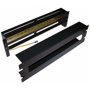 19" Support frame for DIN rail-mounted devices, 3U